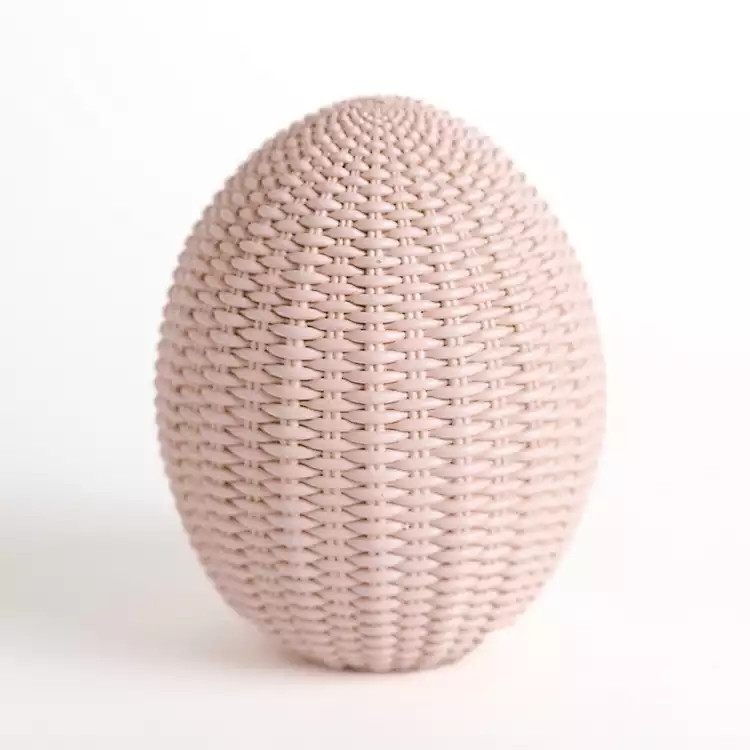 New! Pink Wicker Egg Statue, 8 in. | Kirkland's Home