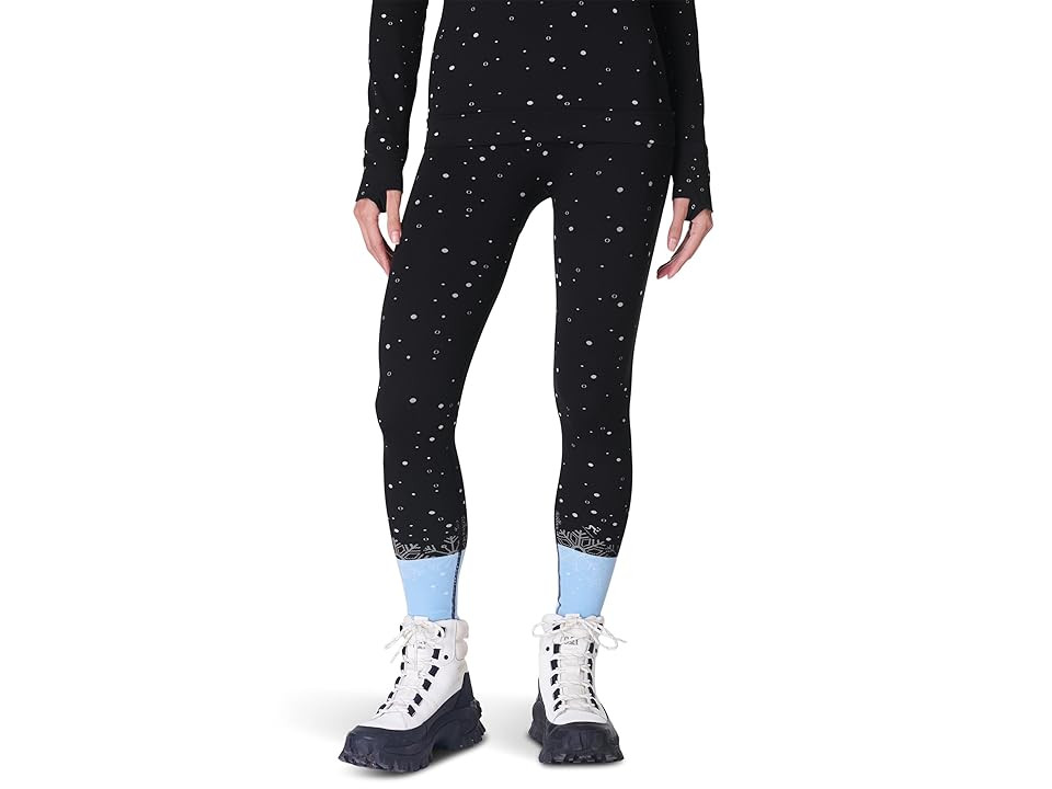 Sweaty Betty Snowflake Base Layer Leggings Women's Clothing Blue Snowflake Jacquard : LG 25, Elastane/Polyamide | Zappos