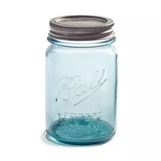 Ball 16oz 4pk Aqua Vintage Regular Mouth Jars | Target