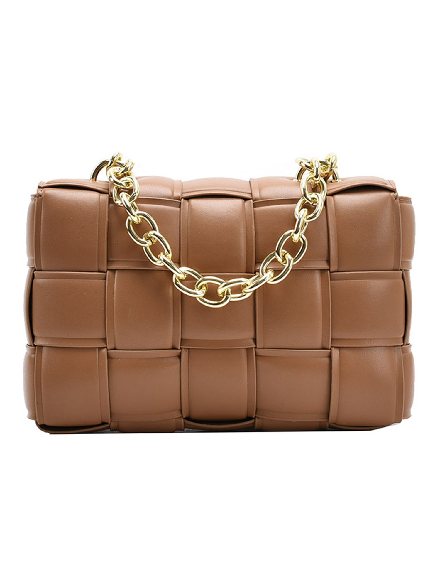 'Maddie' Intrecciato Faux Leather Chain Strap Bag (4 Colors) | Goodnight Macaroon