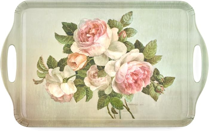 Pimpernel Antique Roses Decorative Melamine Serving Tray – (19.25" x 11.5") Rectangular Lightwe... | Amazon (US)