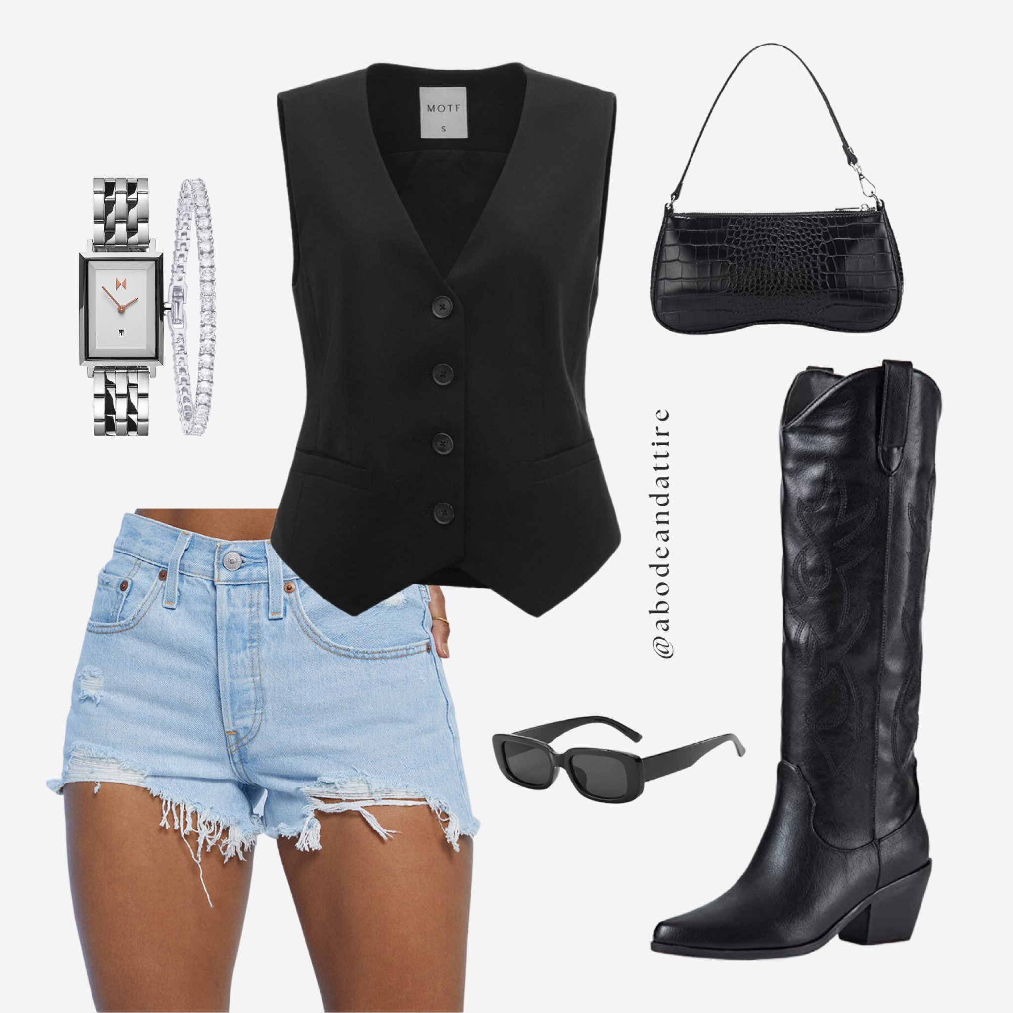 Black vest
Jean shorts
Black cowboy boots
Black baguette bag
Black sunnies
Silver watch & tennis bracelet 

⚡️everything linked!

cool mom outfit, cool mom fit, mom fit, easy ootd, easy outfit ideas

#outfitinspo #outfit #outfitstyle #outfitoftheday #outfitideas #fashion #fashionstylist #personalstylist #fashionblogger #fashionista #fashionable #fashionstvle #stvleinspo #stvle #styleblogger #styleinspiration #stylefashion #styleblog #stylediary #womansfashion #womanslook #womanstyle #getthelook #lookbook #virtualstylist #virtualstyling #flatlay #flatlaystyle #zara #summer

Follow my shop @abodeandattire on the @shop.LTK app to shop this post and get my exclusive app-only content!


https://liketk.it/46ZUx