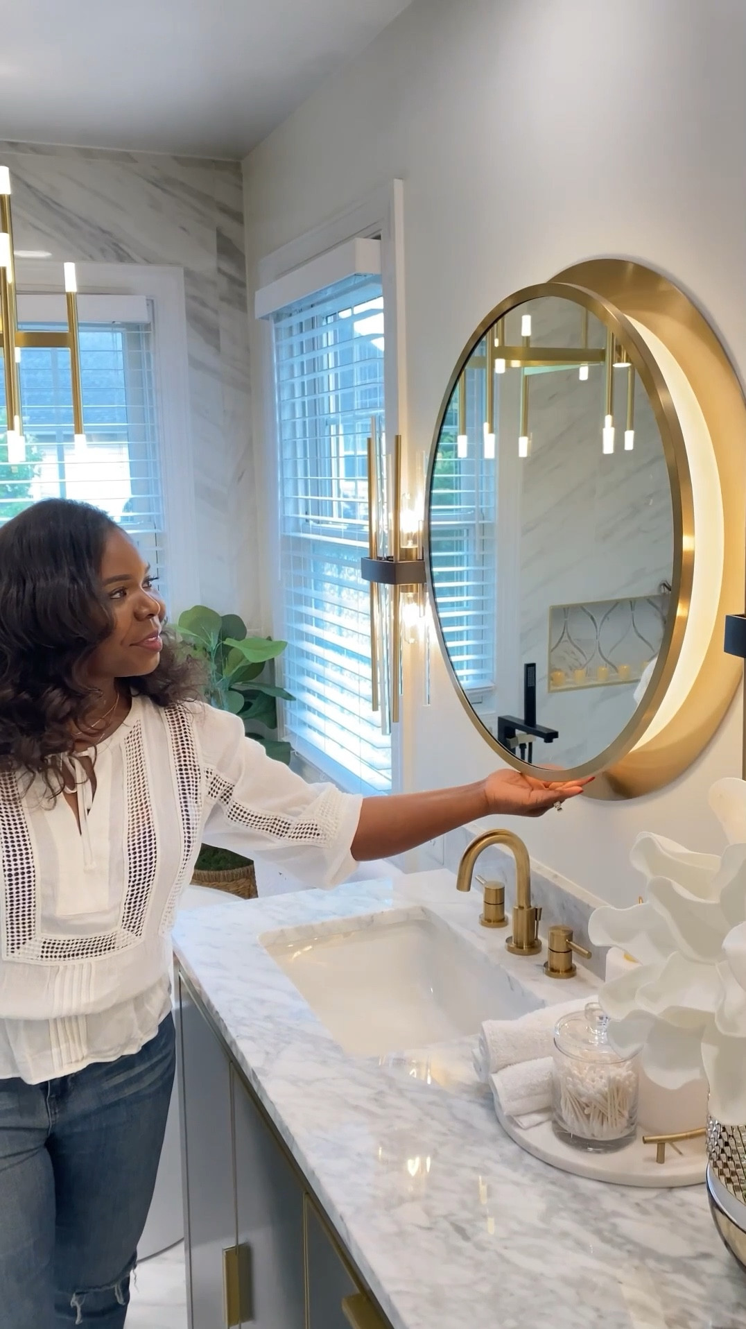 Shop led mirrors and modern light fixtures! #ledmirror #bathroomdecor #lightfixture 

#LTKHome #LTKSaleAlert #LTKxWayfair