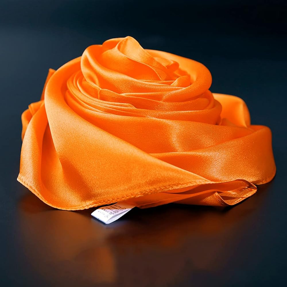 Vintage Scarf Satin Silk Ascot for Women Girls | Amazon (US)