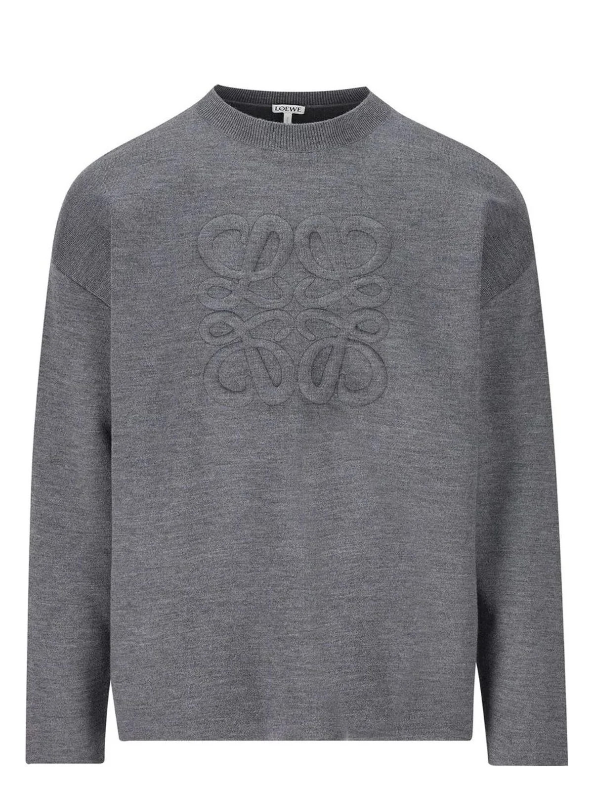 Loewe Men's Anagram Sweater in Lgreymelng | Size Large | H526Y14KEE | LOZURI