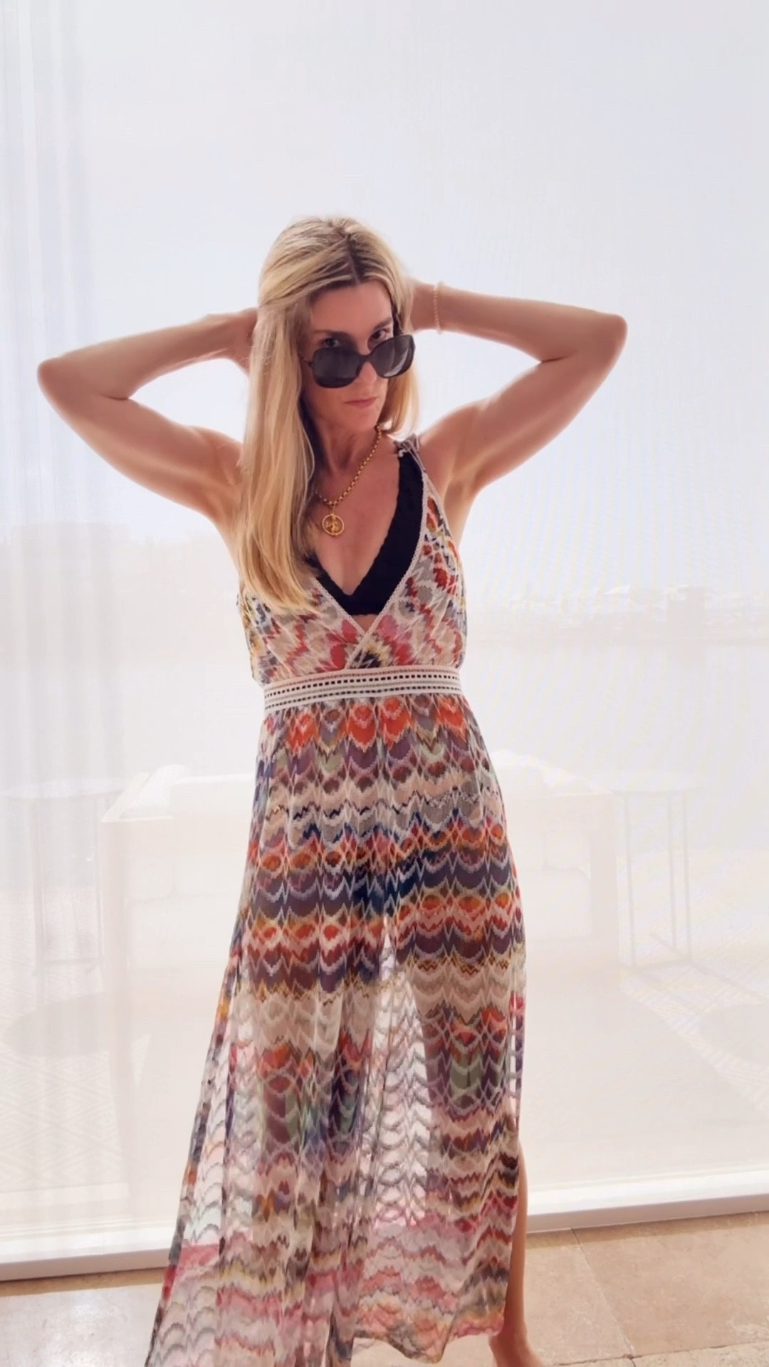 Are they pricey, yes. Are they worth it, also yes! I have had this for years and loved wearing it every beach vacation we take.￼Missoni cover ups are easy, sexy, and instantly recognized with no logo. I’m wearing l’agence bikini sz M and I recommend sizing up in Missoni. This is sz 40. I applied the body perfector on Sunday and it is still working. I have showered two times per day every day. it’s legit