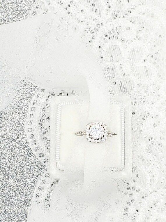 Square Velvet Ring Box-Pearl White Velvet-Lovely Single Ring Box-Monograms-Special Gift-Wedding R... | Etsy (US)