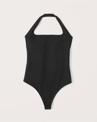 Double-Layered Seamless Fabric Halter Bodysuit | Abercrombie & Fitch (US)