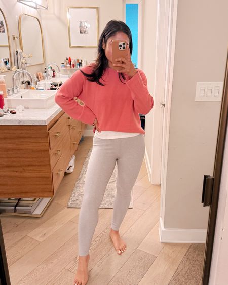 My super soft sweater is on sale plus use code AFTIA for another 20% off! Comes in other colors, wearing a size small! Also love these high rise ribbed leggings! 30% off at Alo! Wearing a size small! 


#LTKfindsunder50 #LTKsalealert #LTKfindsunder100