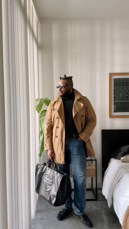 Channeling that effortlessly chic vibe with classic denim, cozy turtleneck, and a timeless trench coat. Work mode: activated. 💼✨ #WorkStyle #EffortlessChic #TrenchCoatSeason

#LTKmens #LTKVideo