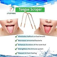 Absolute Ayurvedic Pack of 2 Copper Tongue Scraper Cleaner | Dentist Recommended For Dental Healt... | Amazon (US)