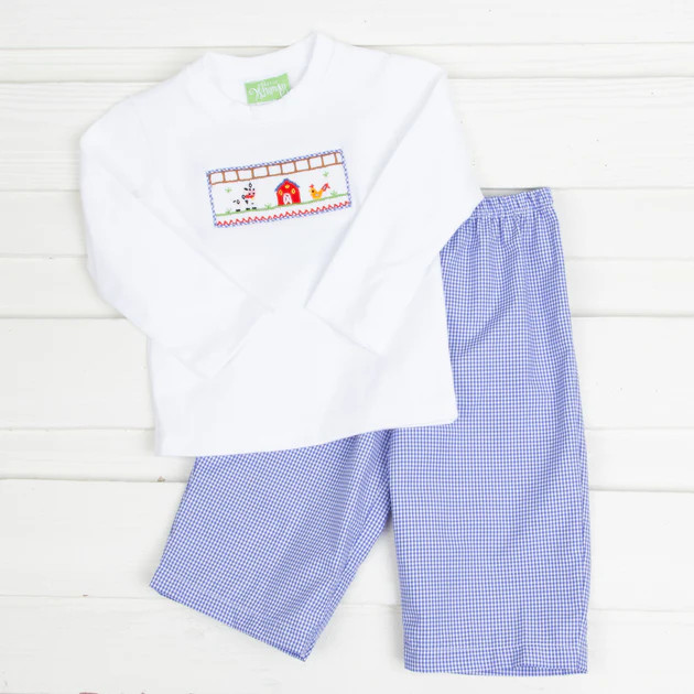 Old McDonald's Farm Smocked Pant Set | Classic Whimsy