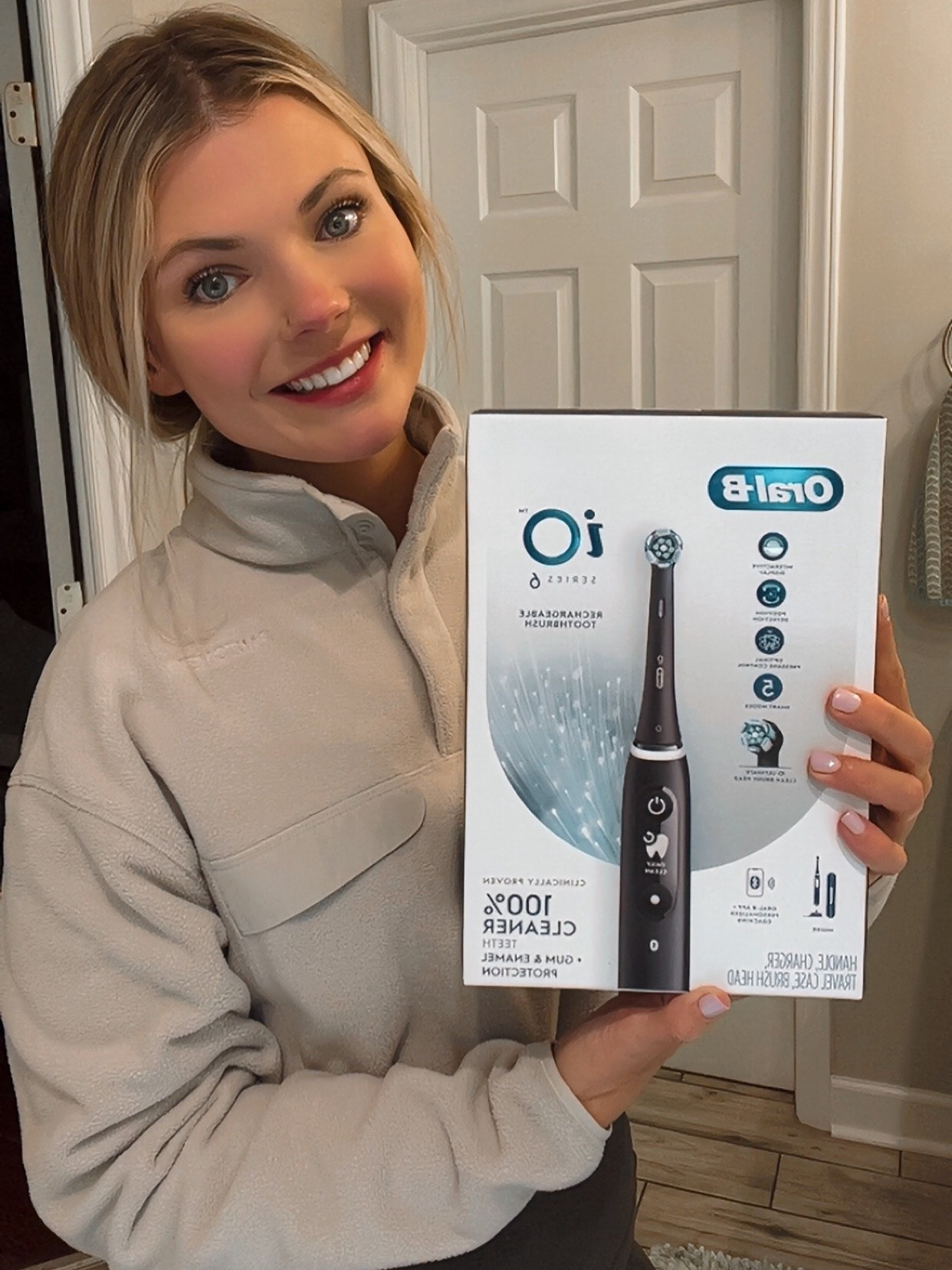 @Influencer and @oralb sent me a #complimentary Oral-B iO Series 6 and it’s a game changer! Their AI powered app lets you track brushing in real-time🦷✨It’s gentle yet such a powerful clean.
📌Save this post for later- it’s going to make an AMAZING Christmas gift 🎁

#LTKFamily #LTKTravel