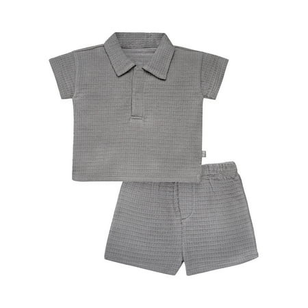 Modern Moments by Gerber Baby Boy Short Sleeve Shirt and Short Outfit Set, 2-Piece, Sizes 0/3 Months - 24 Months | Walmart (US)