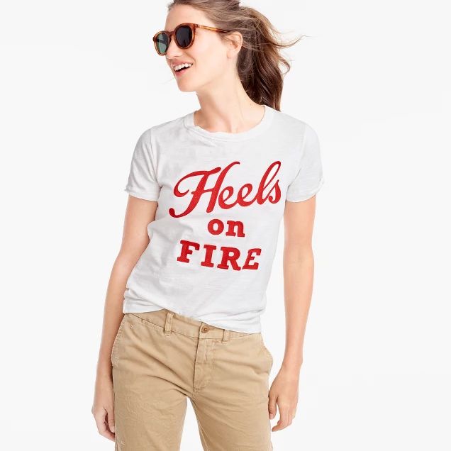 Vintage cotton T-shirt in "Heels on fire" | J.Crew US