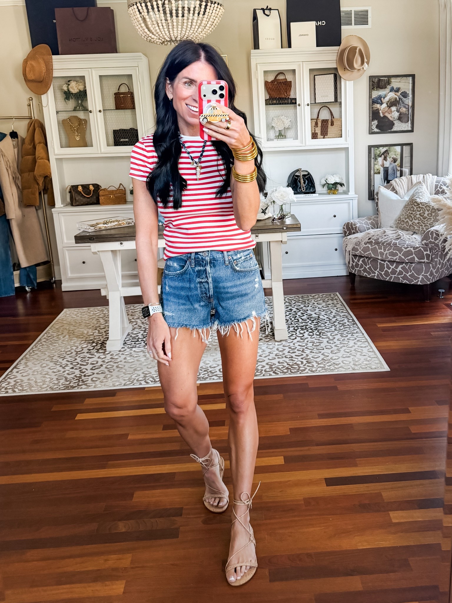 Love these ribbed t shirts!
Wearing a small and 24 jean shorts 
@Target 

#LTKootd #LTKSeasonal