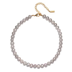 Isla Grey Pearl Necklace | Sequin