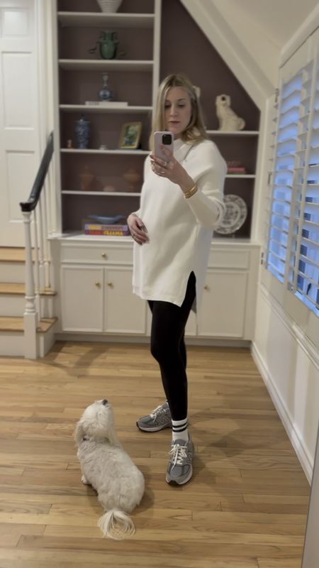 One way I love to style my bumpsuit! It’s quick and easy and pieces you have in your closet. I am aiming for comfort in my maternity wear these days especially because I am exhausted so this makes it all the better! I love this sweater because it covers my butt and comes in a few different colors 

#LTKbump