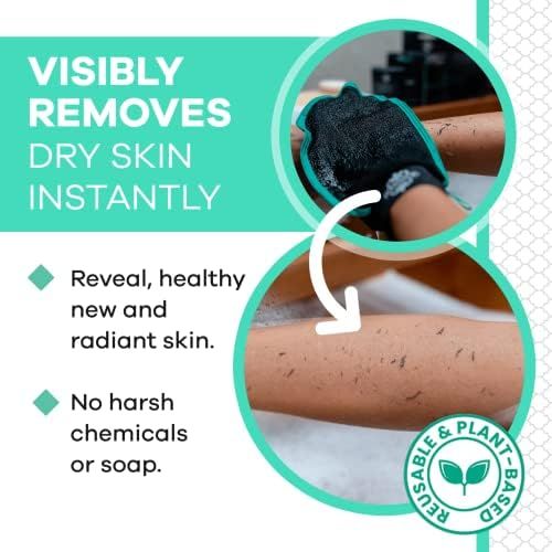 Dermasuri Deep Exfoliating Mitt Body Scrub for Soft Skin - Exfoliating Glove & Skin Cleanser - Pa... | Amazon (US)