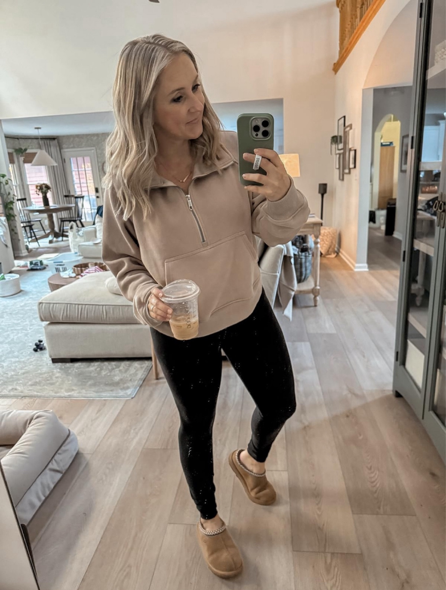 Get the designer look for less on Amazon! 😍 I obsessed with this Lululemon inspired pullover, and Ugg slipper lookalikes! Fall fashion, Amazon finds, Come Stay Awhile, Amanda Vernaci, Amanda Loves Amazon. 