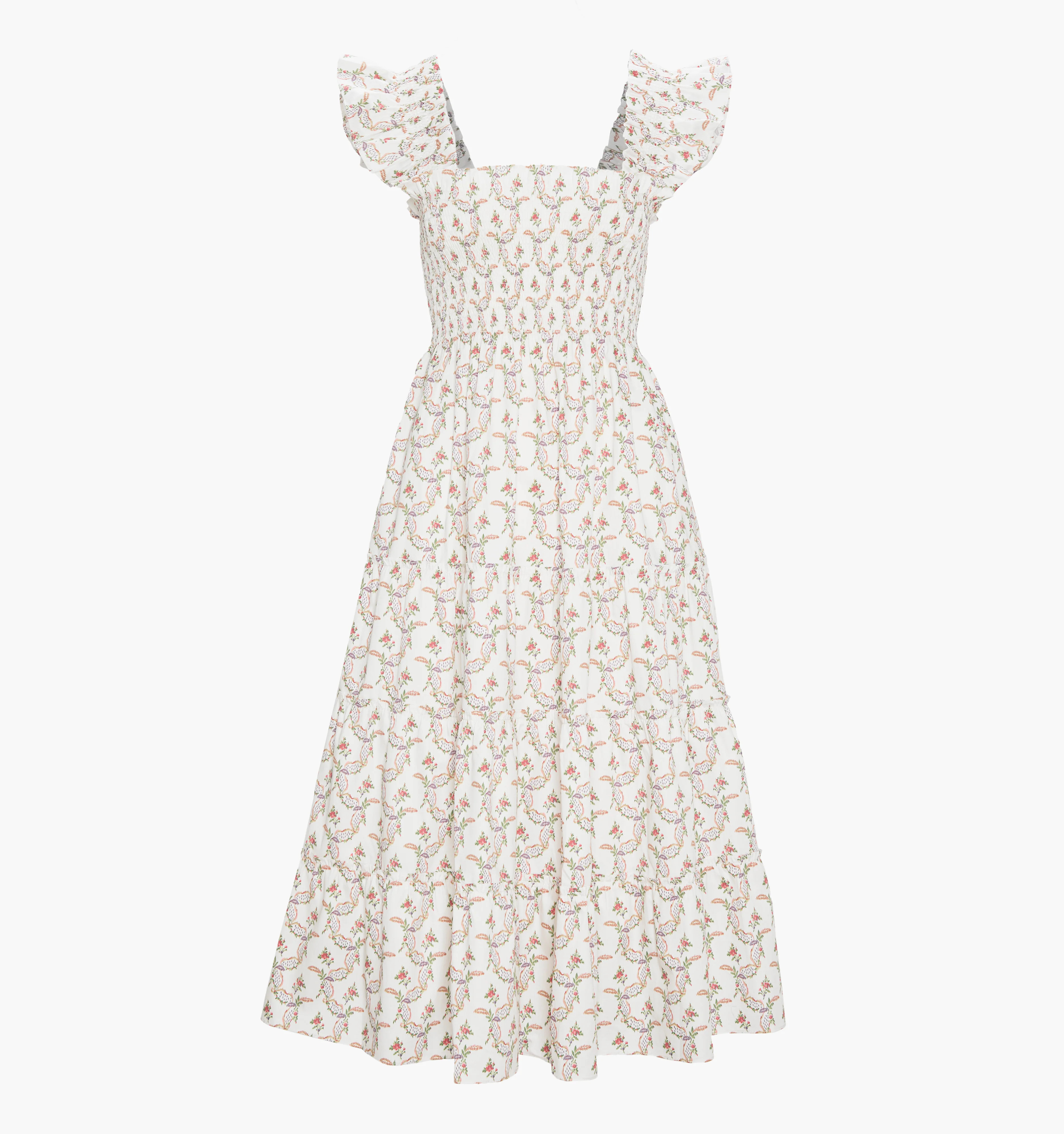 The Ellie Nap Dress | Pink Ribbon Rose Ikat / XXS | ® | 100% Cotton | Hill House Home | Hill House Home US