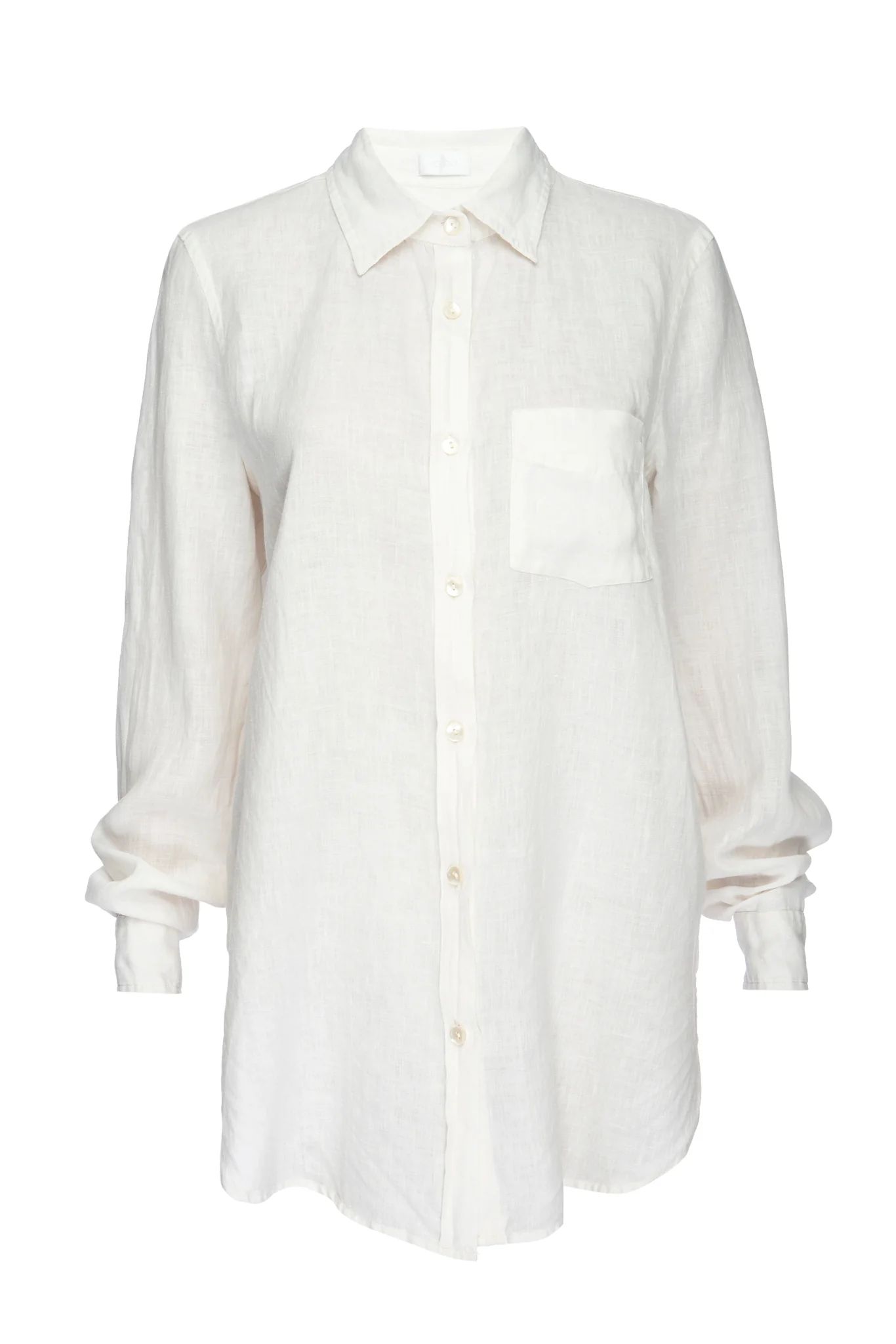 Monaco Linen Shirt - White | Monday Swimwear