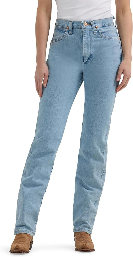 Wrangler Womens Cowboy Cut Slim Fit Jean Bleach | Amazon (US)