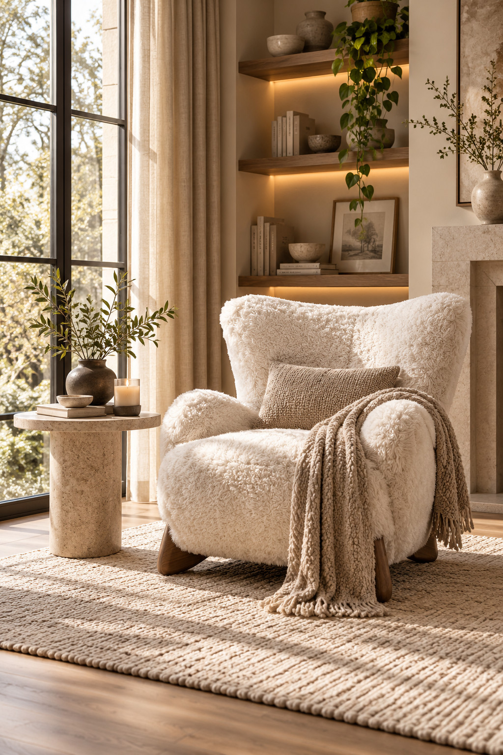 A cozy chair can totally change the whole feel of a room, and these Wayfair shearling finds are proof. They add softness, warmth, and that relaxed fall look I love without feeling overly themed. Perfect for curling up with coffee and a blanket on chilly mornings. ☕🍂
#WayfairHome #CozyChair #ShearlingAccentChair #FallDecorIdeas #CozyFallHome #LivingRoomInspiration #HomeDecorFinds #ReadingNookIdeas #NeutralInteriors #WarmHome #AutumnAesthetic #FurnitureDecor #CozyCornerIdeas 

 #LTKSeasonal #LTKHome #LTKSaleAlert