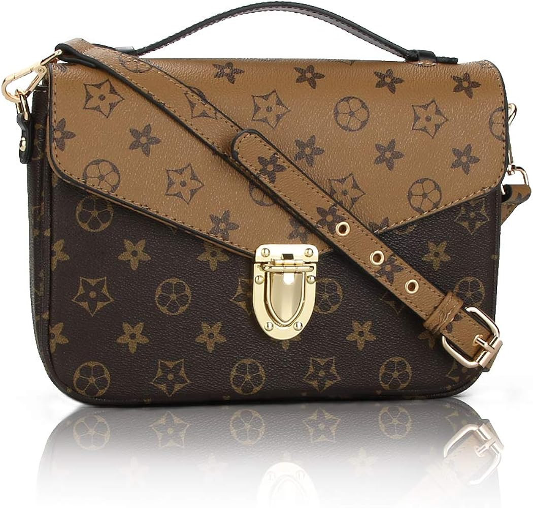 Designer Shoulder Bags for women, Retro Crossbody Purse and Handbags, Monogram messager bag | Amazon (US)