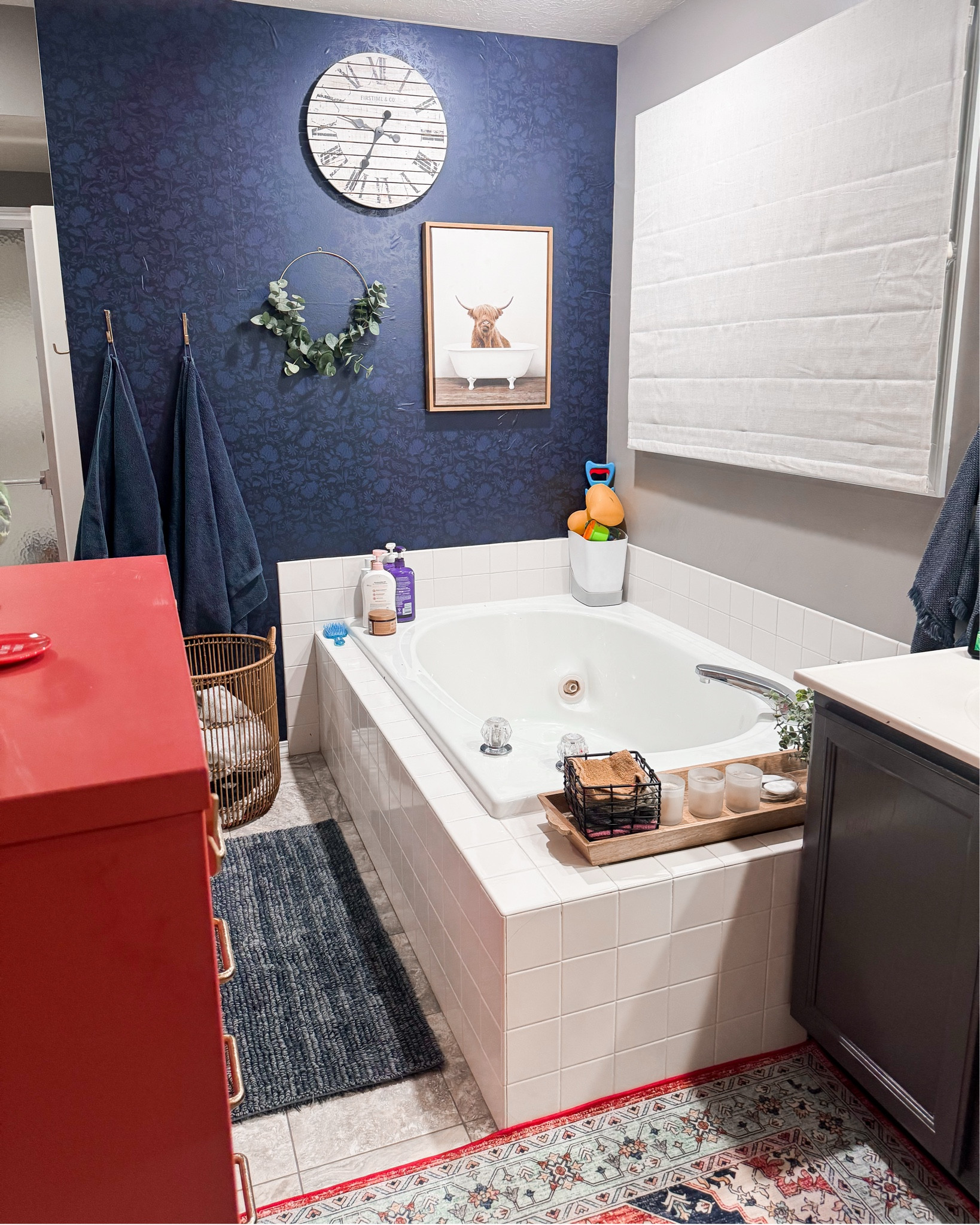 Master bath update 💙🤌🏼🫡
#boho #chic #renovation #updates #homedecor


#LTKHome #LTKFindsUnder100 #LTKStyleTip