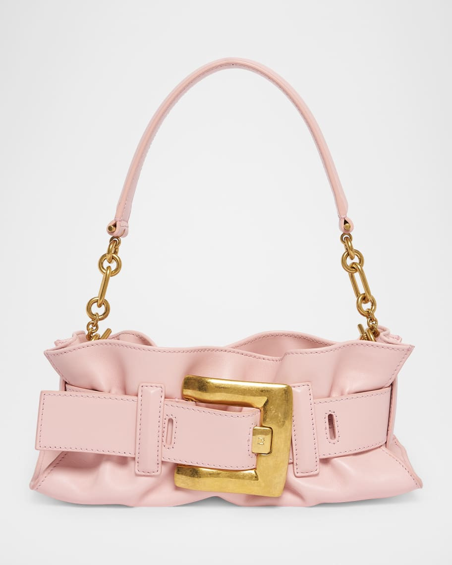 Balmain Mini Anthem Belted Shoulder Bag in Calfskin | Neiman Marcus