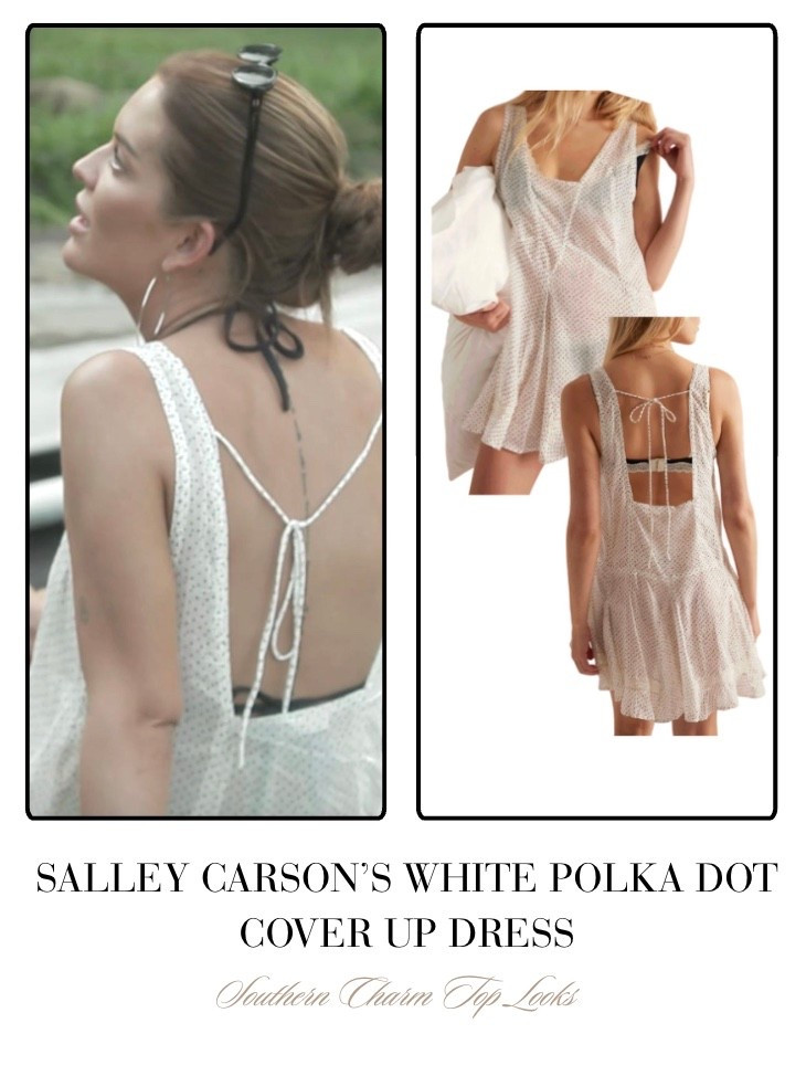 Salley Carson’s White Polka Dot Cover Up Dress 