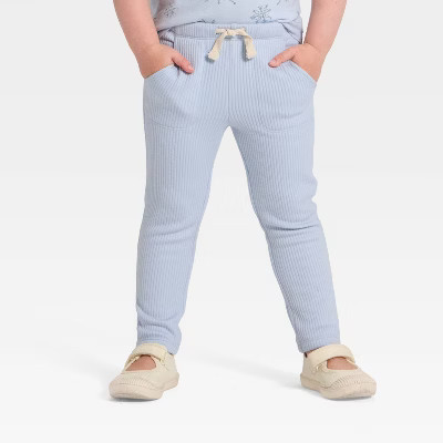 Toddler Girls' Ribbed Leggings - Cat & Jack™ Light Blue 5T | Target