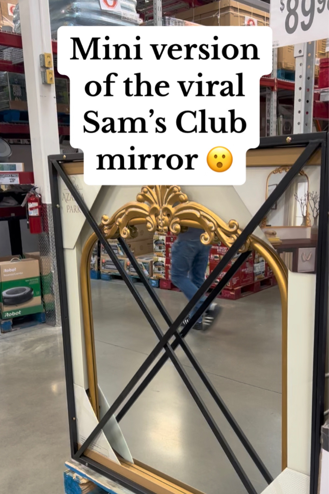 Mini version of the viral Sam’s Club mirror! Available in gold and black #samsclub #samsclubfinds #samsclubdeals