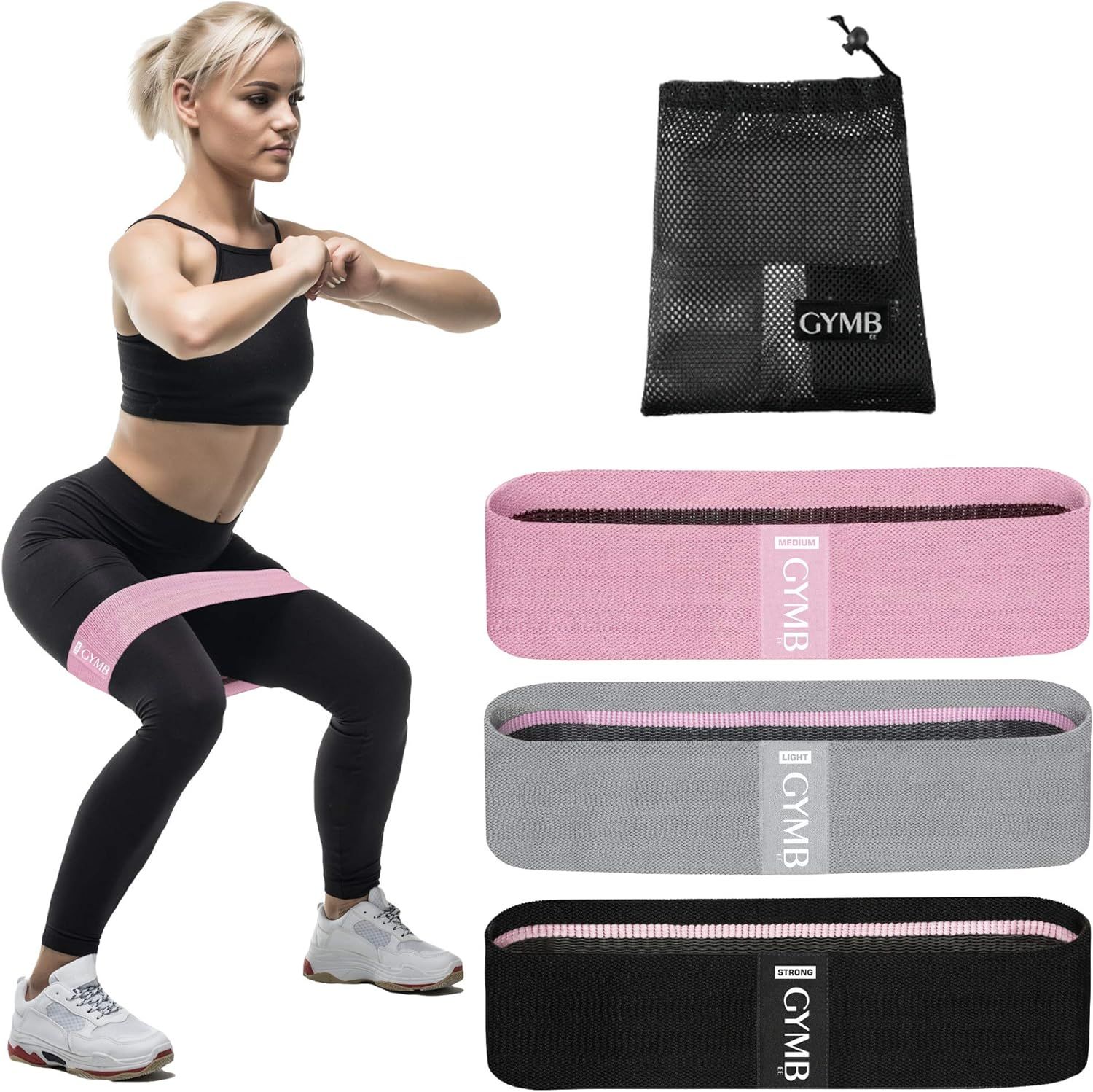 Booty 3 Resistance Bands for Legs and Butt, Exercise Fitness Bands with Video Workout for Women | Amazon (US)