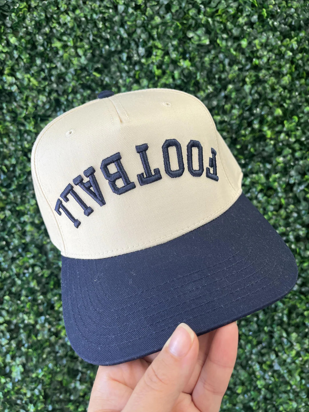 Custom Upside Down Embroidered Hat, Unique Gift Idea, Custom Five Panel Twill Cap, Personalized H... | Etsy (US)