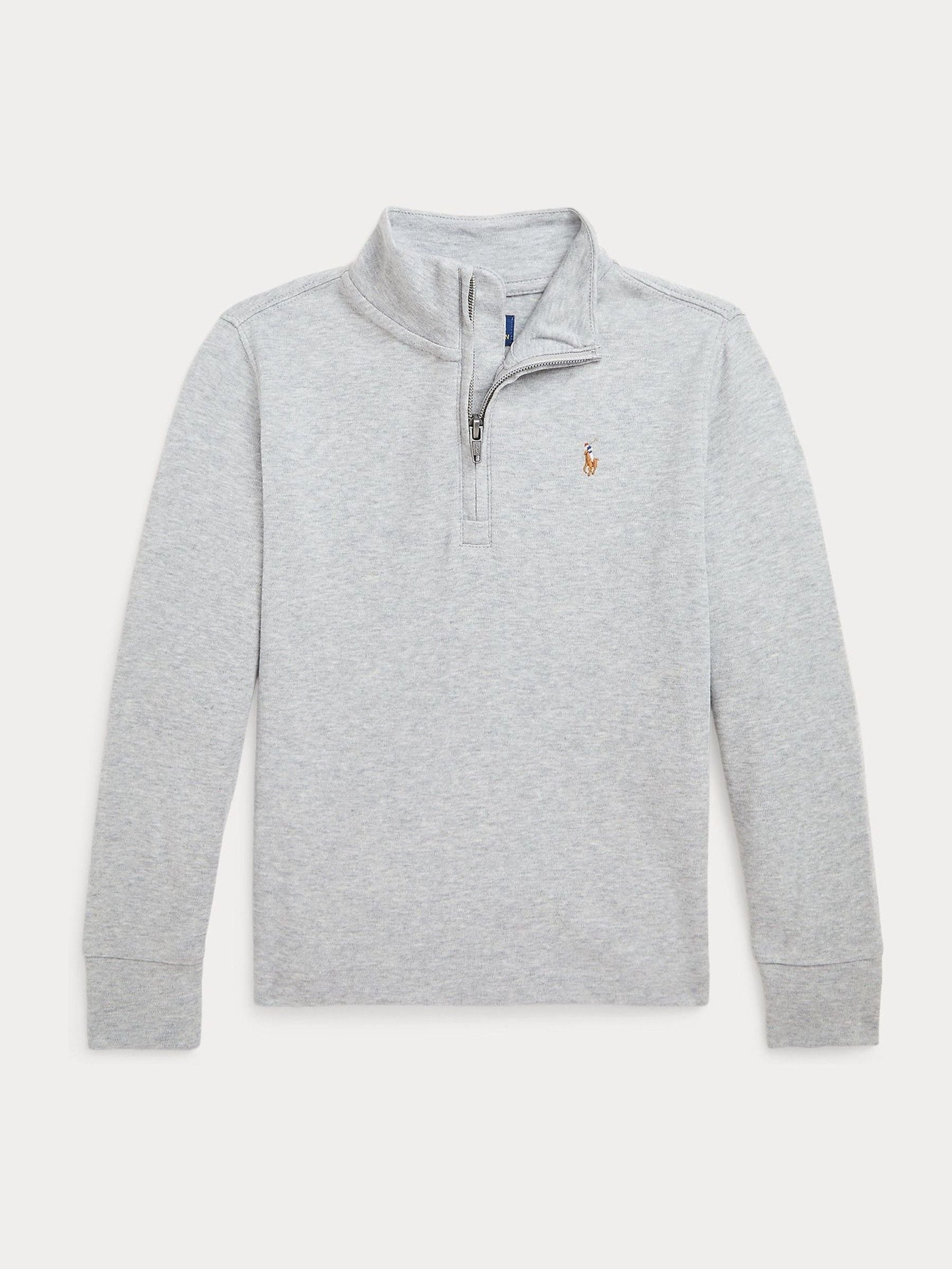 Polo Ralph Lauren Polo Ralph Lauren Grey Quarter Zip Sweatshirt | Next US