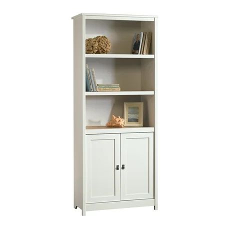 Sauder Cottage Road Library Bookcase with Doors Soft White Finish | Walmart (US)