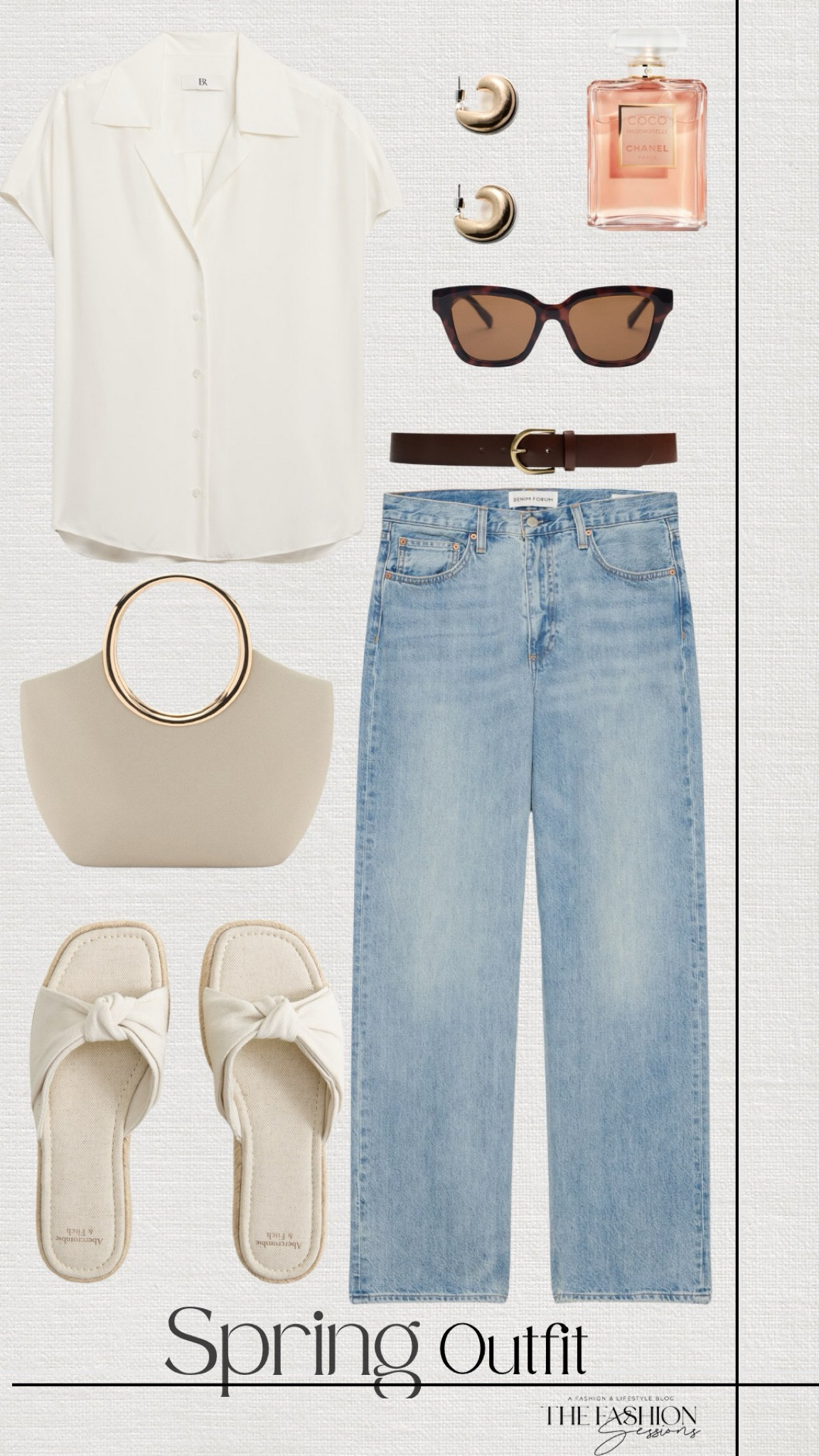 Spring Outfit | Satin Top | Denim Jeans | Sandals | White Bag | Coco Chanel |

#LTKStyleTip #LTKShoeCrush #LTKSeasonal
