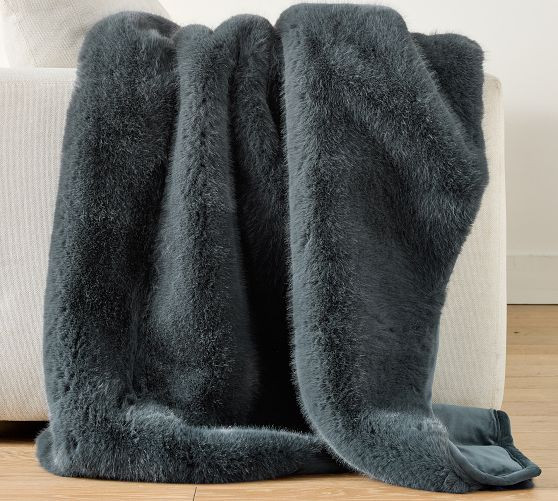 Faux Fur Mink Throw | Pottery Barn (US)