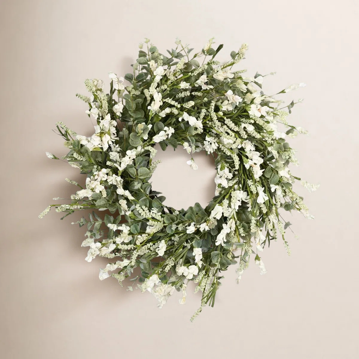 26" Artificial Spring Summer Foliage Wildflower Front Door Wreath For Wedding Party Home Decor | Wayfair North America