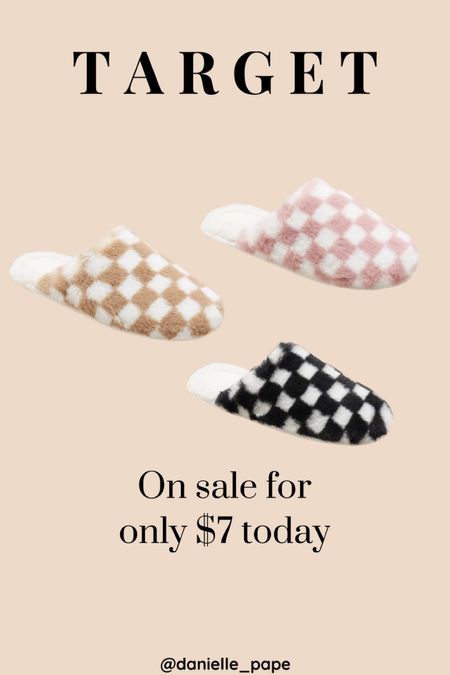 Cutest checkered Slippers on sale today for only $7!!! 

These make the perfect gift 🤍

#LTKHolidaySale #LTKshoecrush #LTKGiftGuide