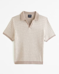 Men's Retro Johnny Collar Sweater Polo | Men's New Arrivals | Abercrombie.com | Abercrombie & Fitch (US)