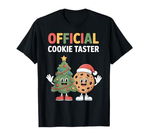 Official Cookie Taster Christmas Baking Crew Santa T-Shirt | Amazon (US)