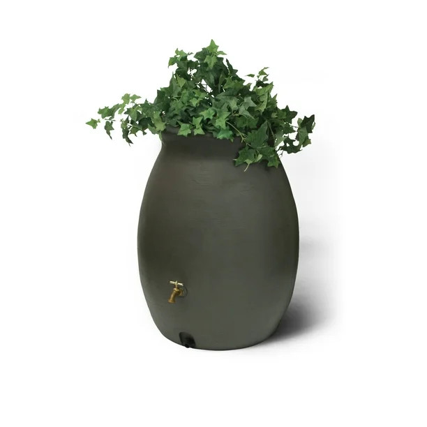 Algreen Castilla 50 Gallon Rain Barrel, Brownstone | Walmart (US)