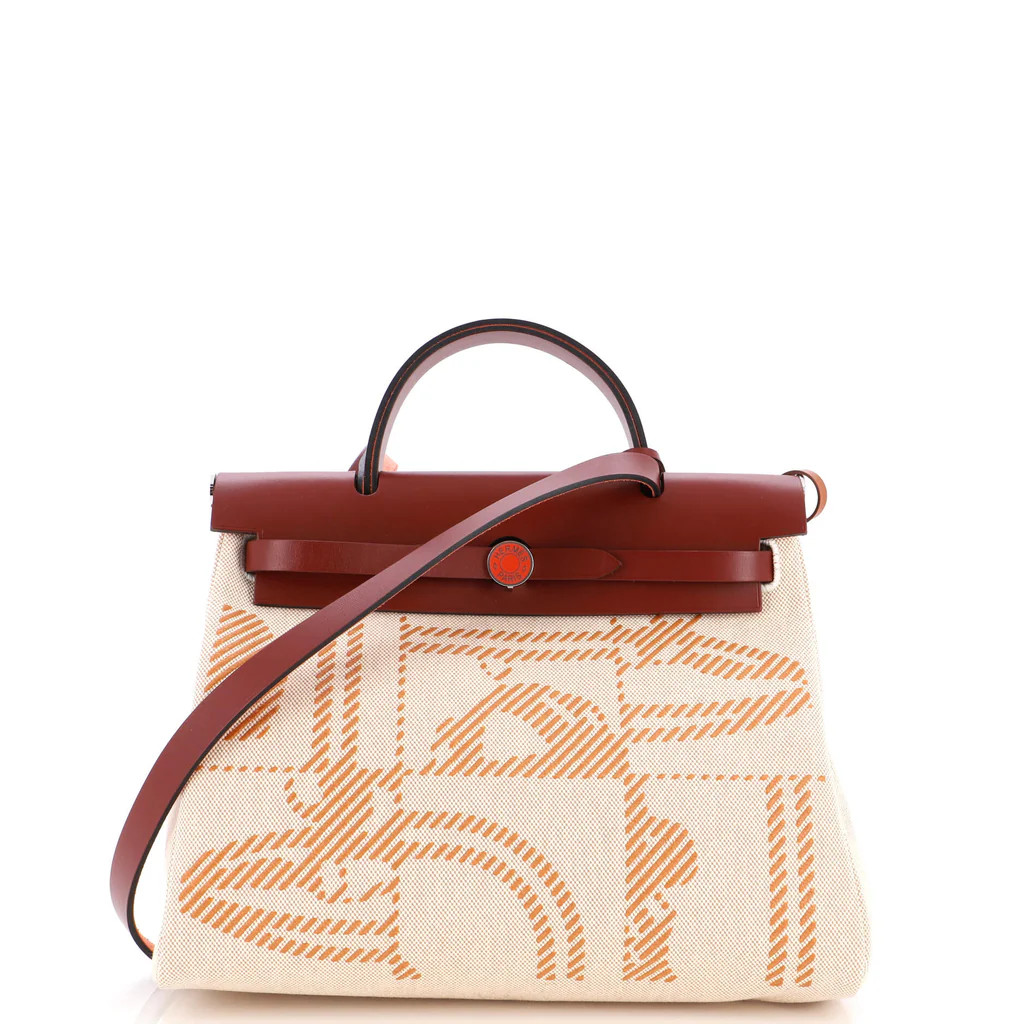 Herbag Zip Relief Brides de Gala Toile and Leather 31 | Rebag