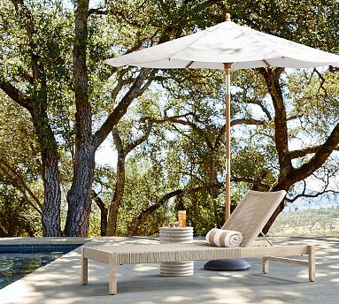 Indio Coastal Outdoor Stackable Chaise, Set of 2 | Pottery Barn (US)