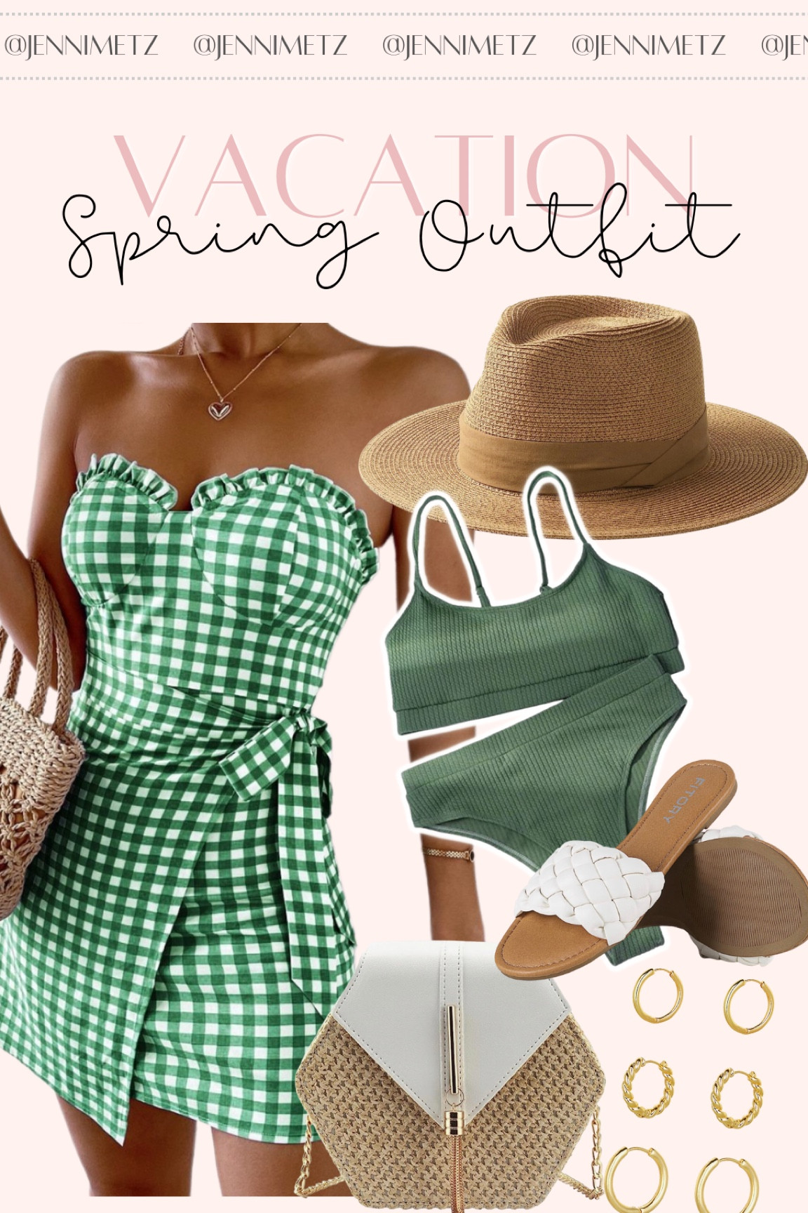 Spring outfit. Romper. Swimsuit. Sandals 

#LTKFind #LTKSeasonal #LTKtravel