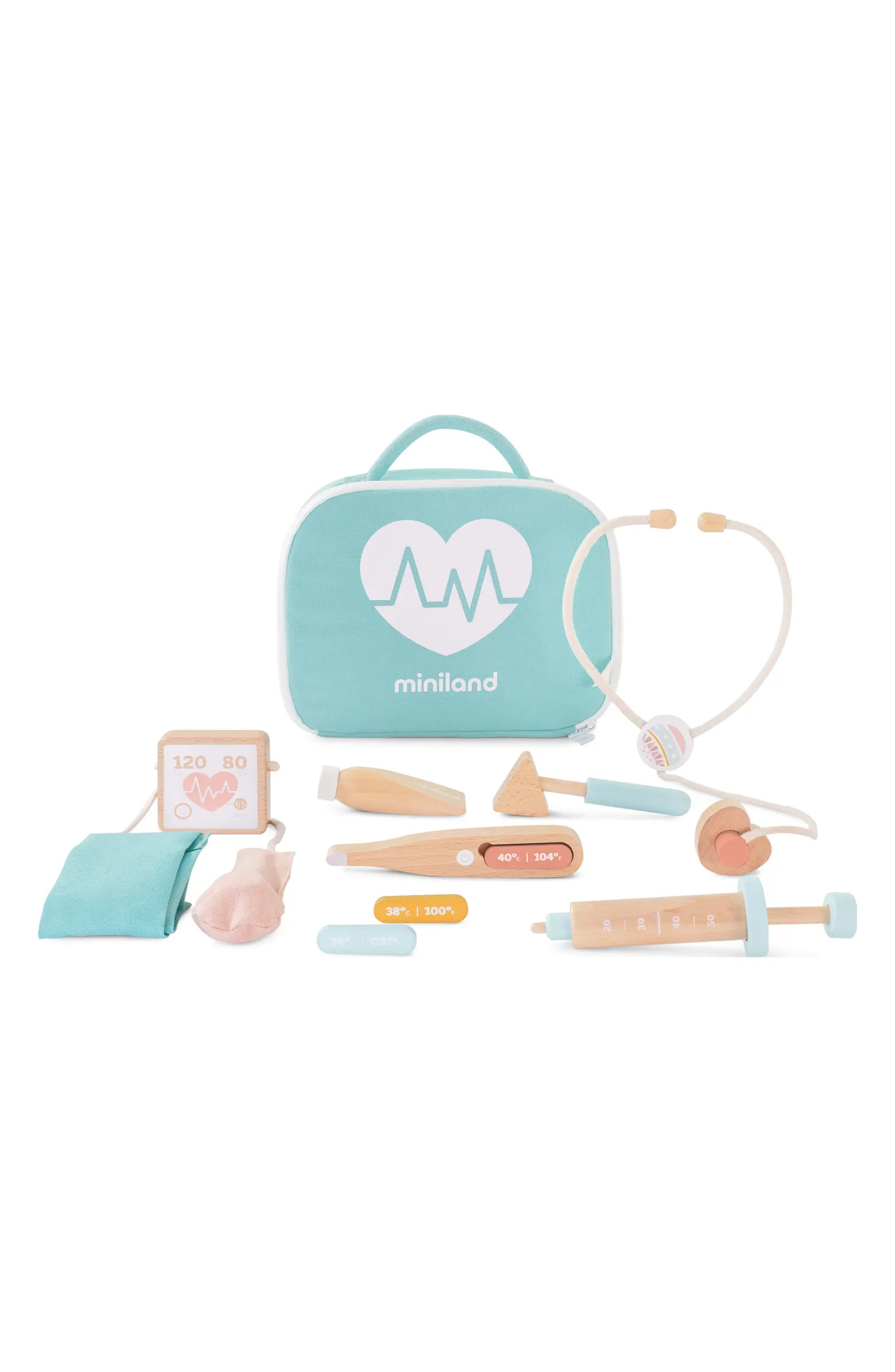 Miniland Medical Kit 10-Piece Wooden Doll Accessory Set | Nordstrom | Nordstrom