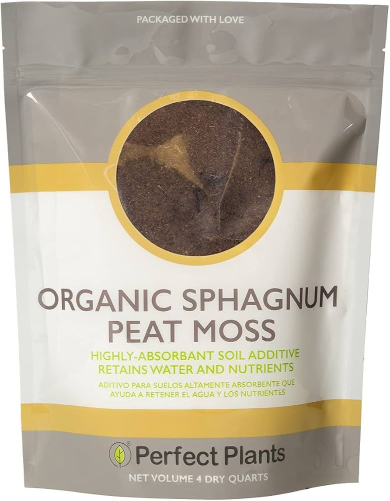 Organic Sphagnum Peat Moss by Perfect Plants - 4 Dry Quarts Absorbs Essential Nutrients When Adde... | Amazon (US)